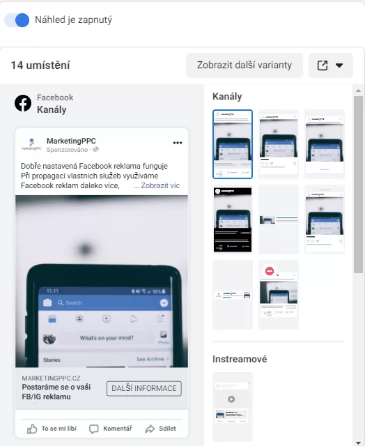 fb propagace reklam